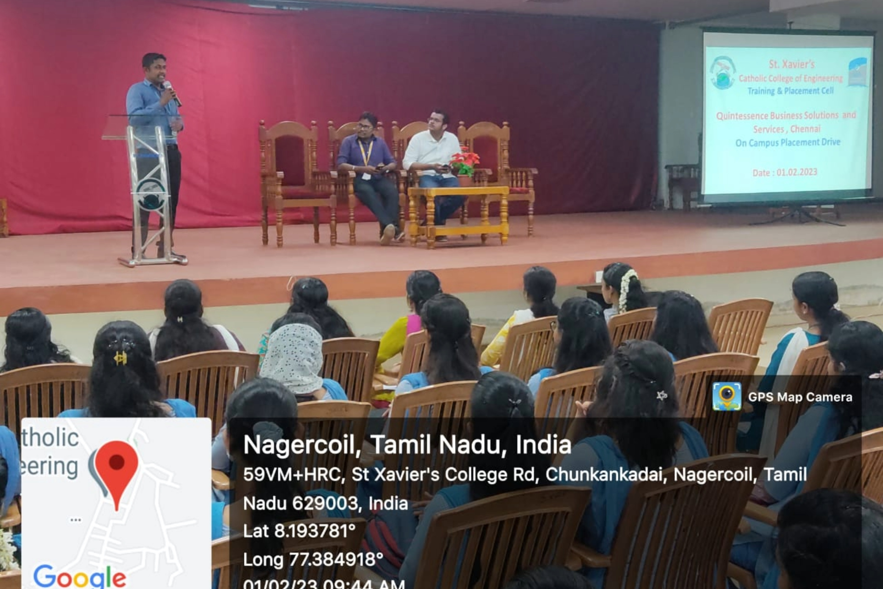   Quintessence Business Solutions and Services-ON CAMPUS PLACEMENT DRIVEon 01.02.2023
           